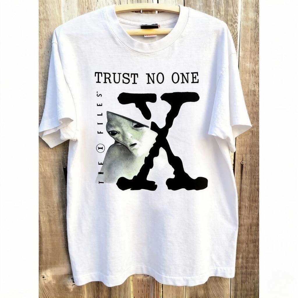 NEW APPAREL The X Files Trust No One Short Sleeve Tshirt Unisex Women Vintage T Shirt Unisexs T Shirts 2XL
