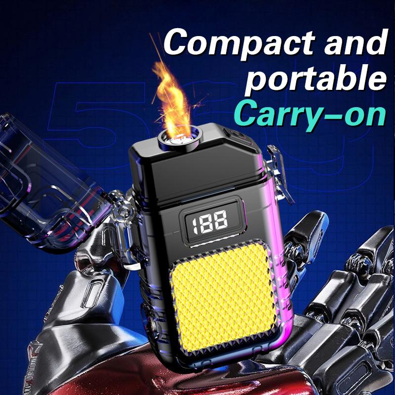 Multi-Function Electric Wire Lighter Waterproof With Emergency Keychain Light Portable Mini Rechargeable Cigarette Lighter