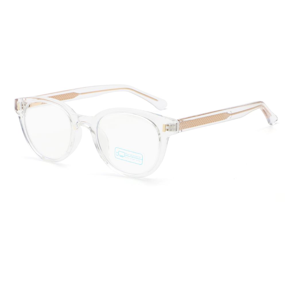 New retro niche round frame flat glasses plain face female versatile pin anti-blue light technical male glasses frame