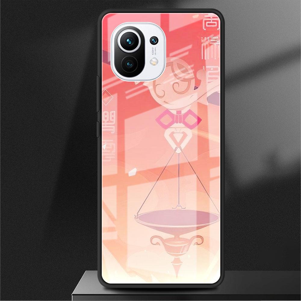 Genshin Impact Logo Glass Case For Xiaomi Poco X3 NFC 11 Lite 11T F3 M3 For Redmi Note 11 10 9 8 Pro 10S 9S 9A 9C Phone Cover