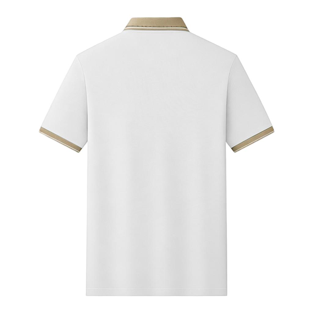 Men Short Sleeve Polo Shirt Classic Lapel Collar Casual Solid Color Lightweight Breathable Summer Tee Top for Daily Wear