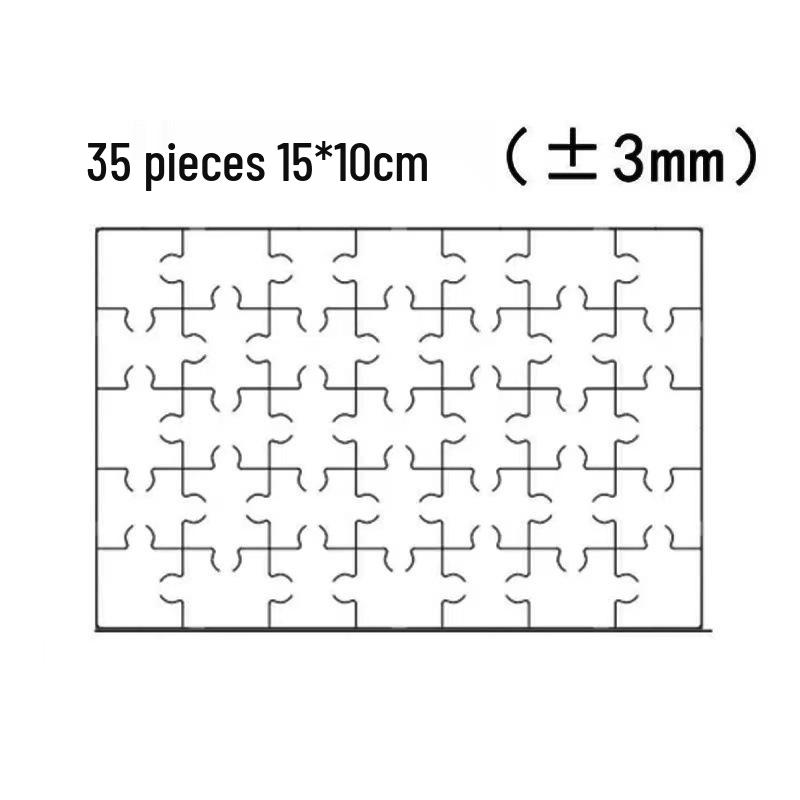 

Магнитный сублимационный деревянный пазл формата А5 с серыми, белыми и синими карточками - Переносимый теплом А4 мягкий магнитный пустой пазл.