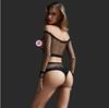 Novelty Special Use sexy lingerie sets hot top + short set women Exotic Apparel lingerie black fishnet Elastic sexy underwear