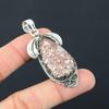 Birthday Gift For Her Natural Red Brecciated Mookaite Pendant 925 Silver