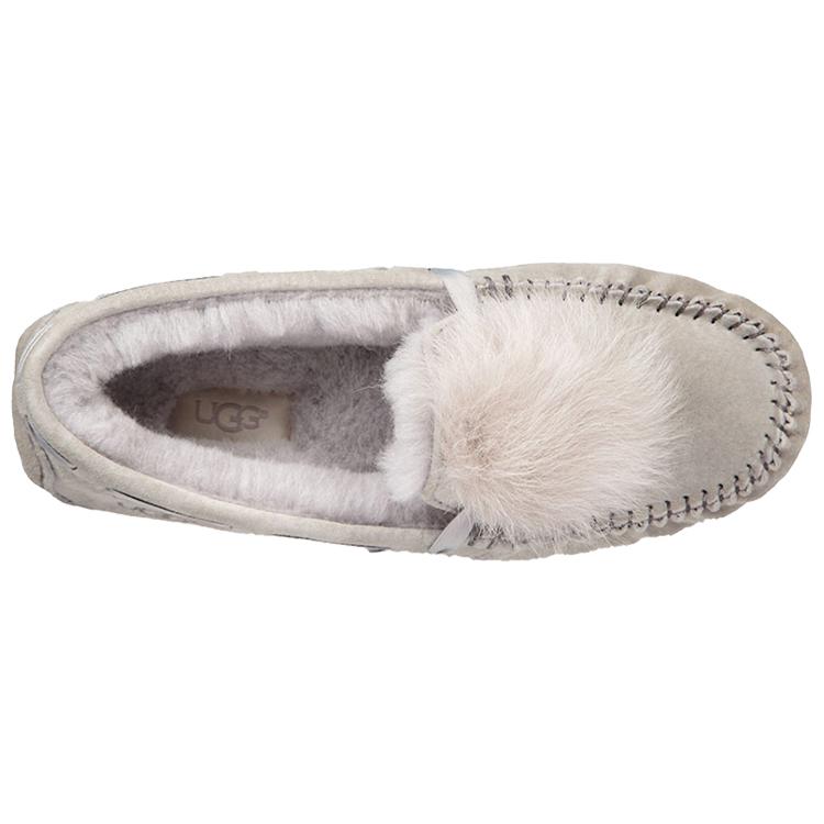 UGG Dakota Pom Pom Slip On Grey Women's 1019015-SEL