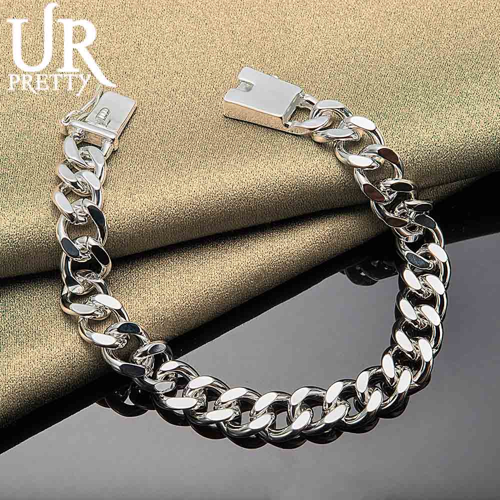 Bransoletka ze srebra próby 925, 8 łańcuszków, modna biżuteria ślubna