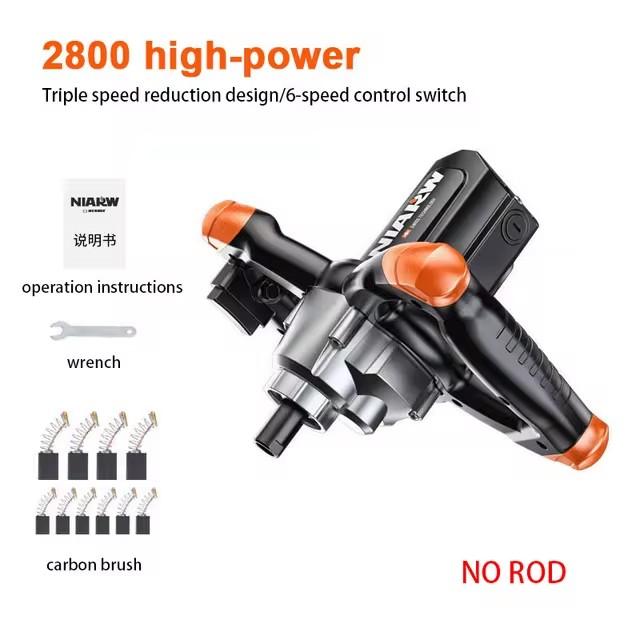 

Электрическая бетономешалка 220В Машина для смешивания краски, цемента, штукатурки, раствора Покрытие Смеситель Высокая мощность с 6-ступенчатой регулировкой скорости