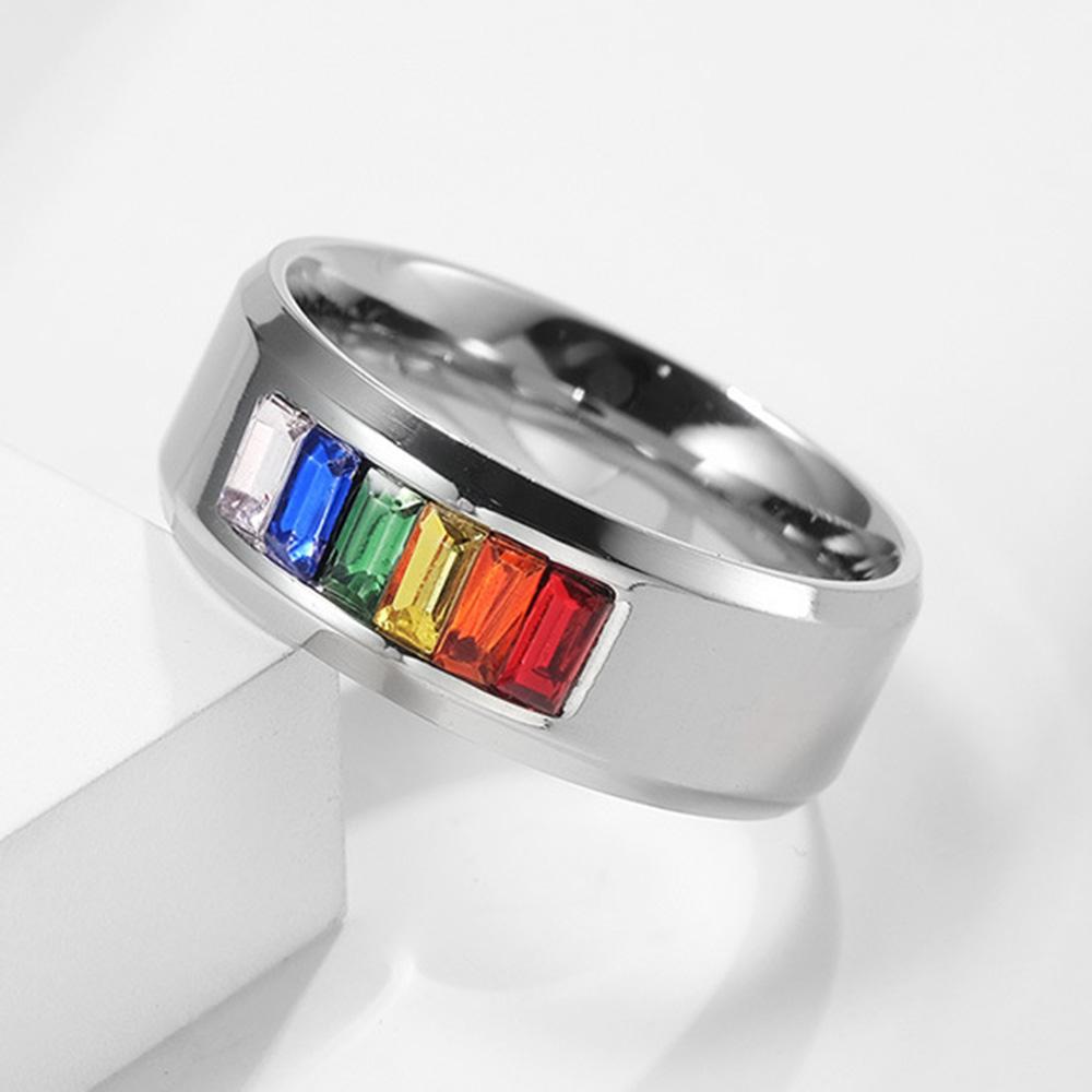 Inel Mândrie Curcubeu pentru Bărbați Femei Bijuterii Nuntă Logodnă