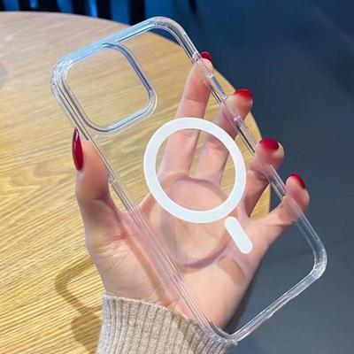 Acrylic Transparent Magnetic Phone Case for iPhone 13 Pro/15 Pro with Boxed Packaging and Premium Feel