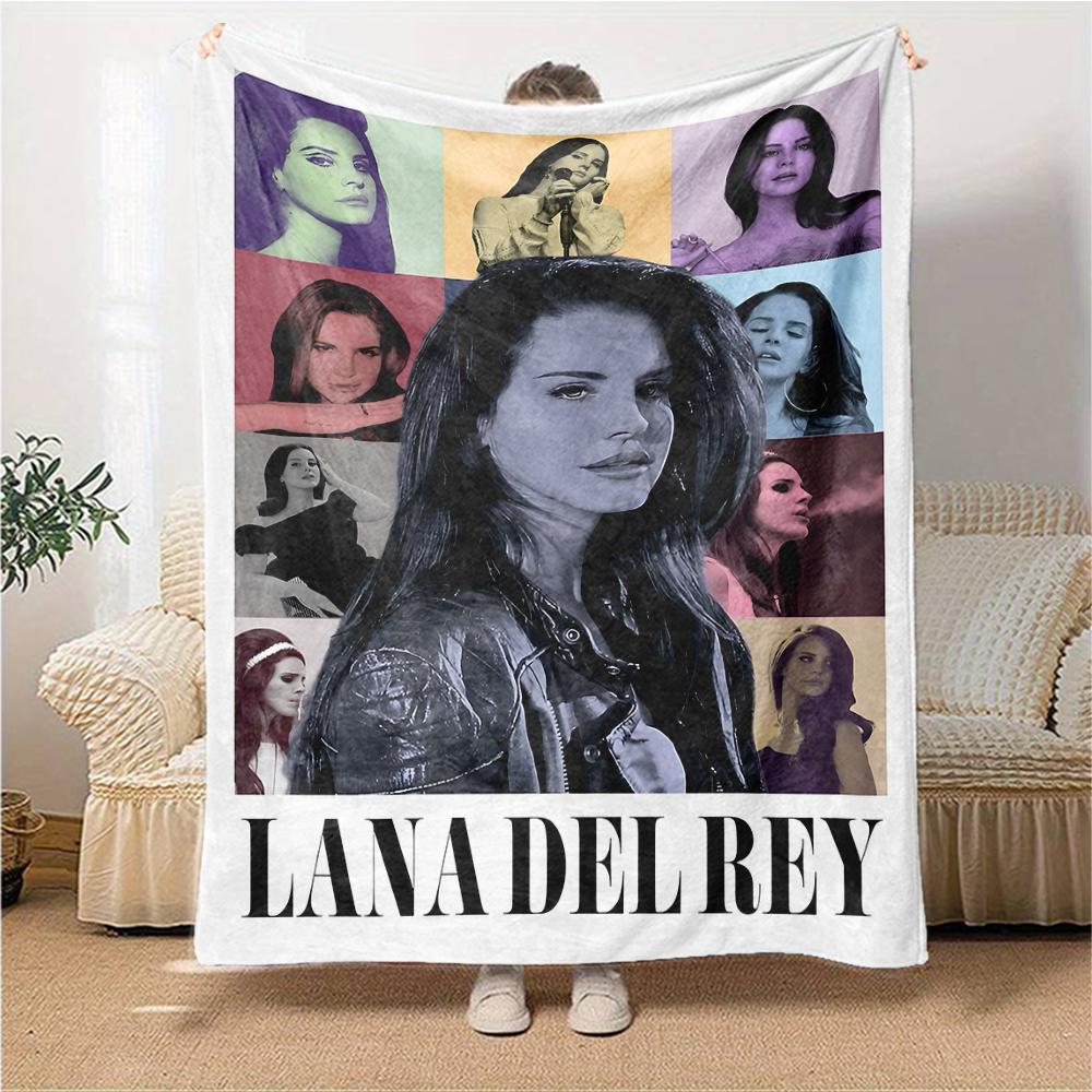 Lana Del Rey Pop Star Blanket Soft Throw Blanket For Home Bedroom Bed Sofa Travel Office Solid Christmas Blanket