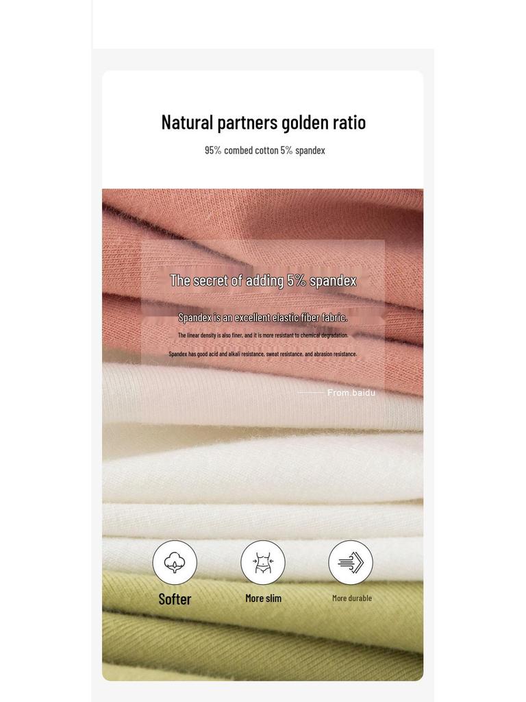 Women's Slim Fit Cotton Thermal Underwear Set for Autumn and Spring