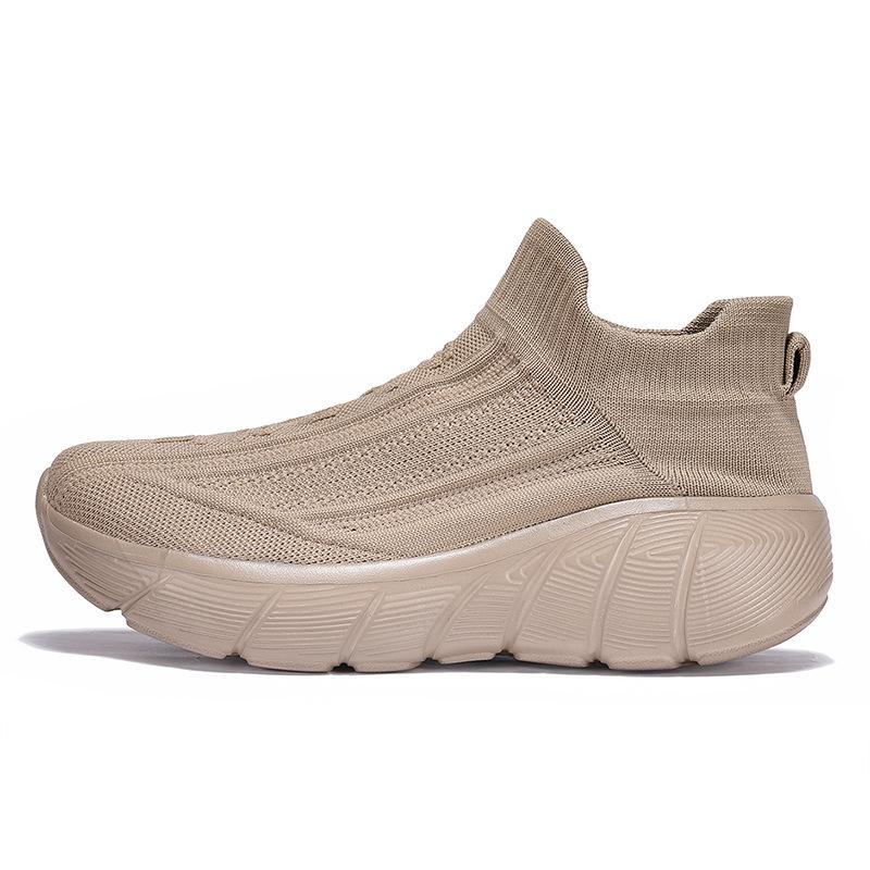 Sports and leisure shoes popcorn soft sole fly-woven ultra-light low-top socks shoes women's running shoes marathon men's shoes