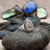 Natural Pear Shape Lepidocrocite Gemstone 925 Sterling Silver Split Shank Ring For Women & Girls