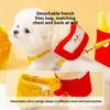 Dog Cute Hamburger Fries Backpack Leash Pet Out Chest Strap Walking Dog Leash Cat Walking Cat Leash