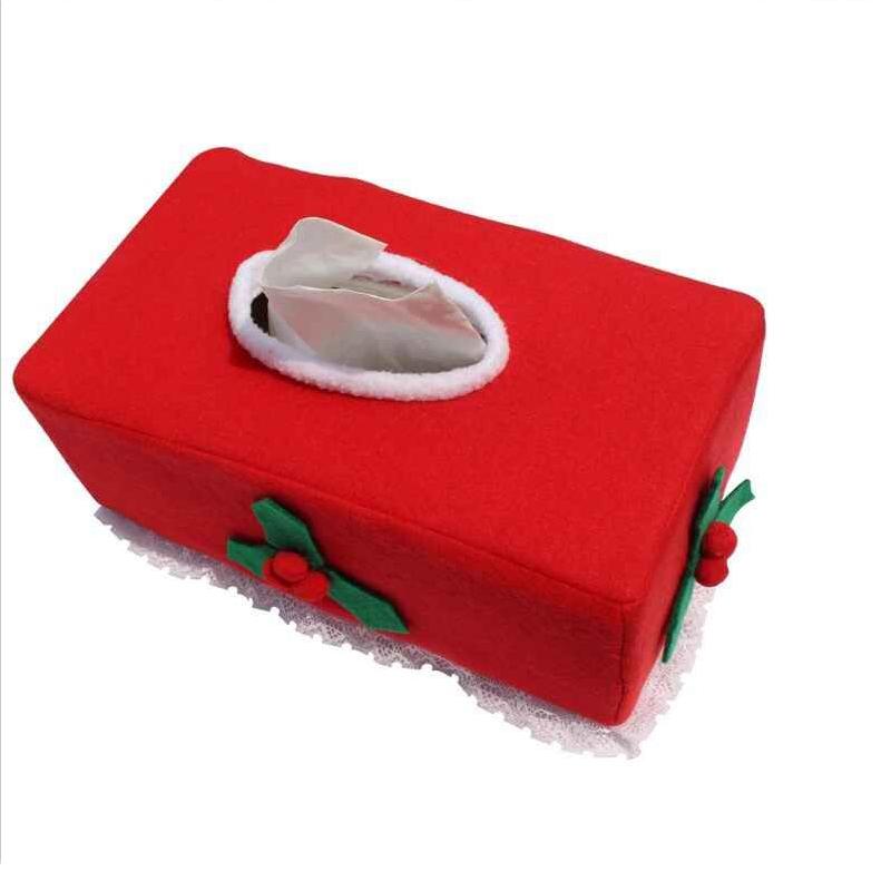 New Belt/Clover Pattern Merry Christmas tissue box cover Christmas home decoration Creative napkin holder 2 Styles for choice