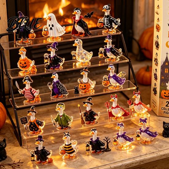 Spooky Season Toys Halloween Advent Calendar 2026 with 24 Horror Ducks Figures  Days of Holiday Surprise Gift for Children Countdown Acrylic