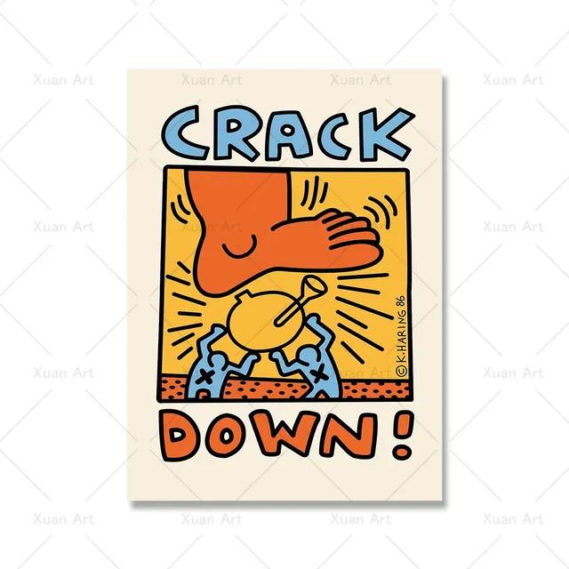 Modern Abstract Aesthetics Wall Art Retro Pop Stick Figure HD Oil On Canvas Poster Print Home Bedroom Living Room Decor Gift No Frame