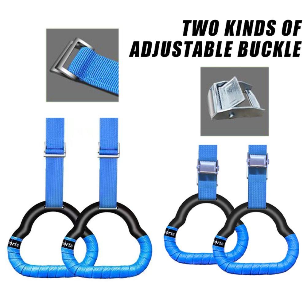 Non-Slip Kids Gymnastics Rings Adjustable Straps Children's Sports Toys  Fitness Equipment
