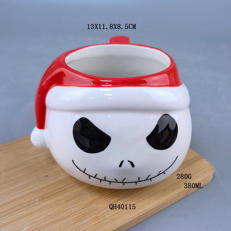 Disney The Nightmare Before Christmas Halloween cartoon ceramic mug Jack spoof cup Christmas Sally horror cartoon skull gift cup