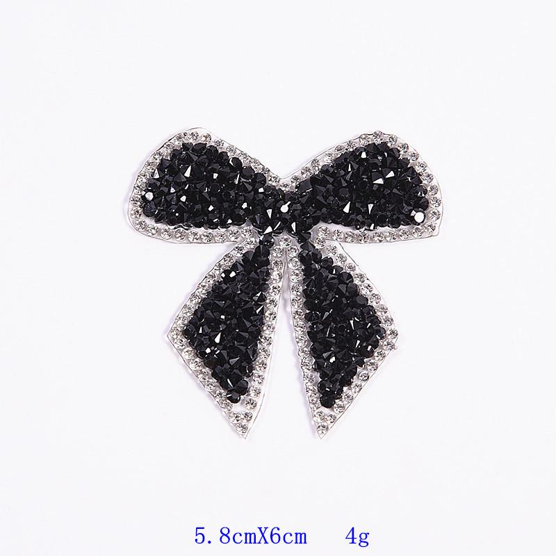 1PC Colorful Bow-Knot Sticker Rhinestone Iron-On Patches for Clothes Clothing Decoration Decal Patches for Jackets