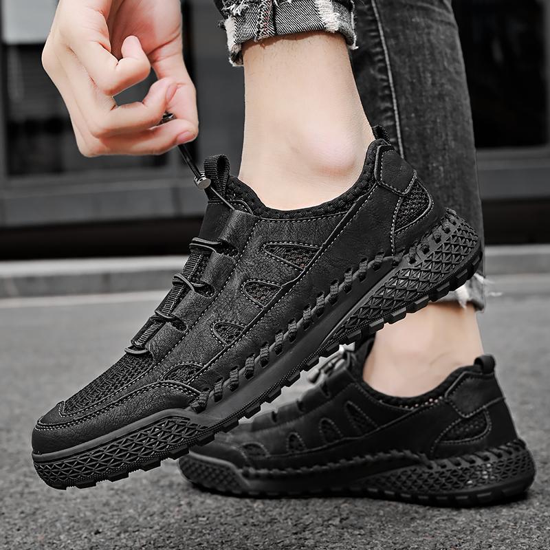 Fashion Outdoor Men's Lightweight Sneakers High Quality Men Soft Sport Shoes Breathable Fashion Mesh Running Shoes Comfortable Man Flats