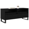 TV Stand Black Oak Effect 100 x 34.5 x 44.5 cm