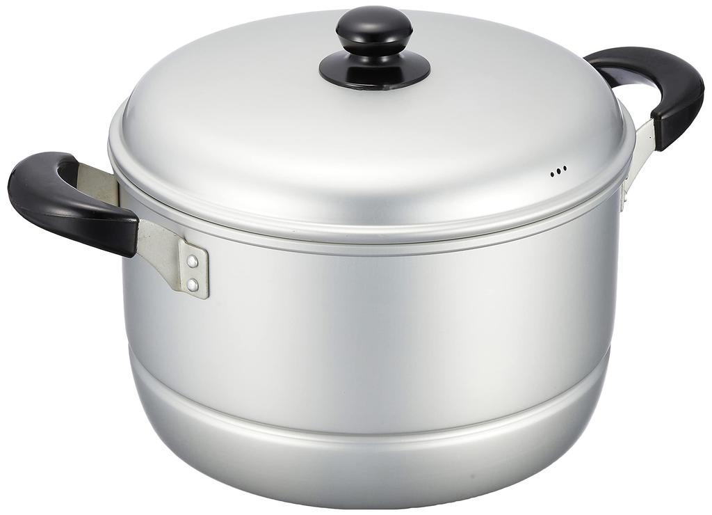 PEARL METAL Dvouruční parní stříbrná s hrncem pro plynový oheň Hliníkový nový obchodní hrnec Waco, hrnec, dvouúčelový hrnec, 26 cm, víko, pouze, Ceret, H-2416