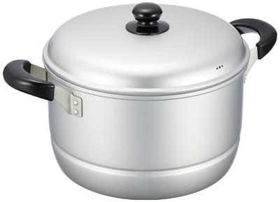 Pearl Metal Double Handed Steam Silver with Pot For Gas Fire Aluminum New Waco Trading Pot, Pot, Dual-Purpose Pot, 26cm, Lid, Only, Ceret, H-2416