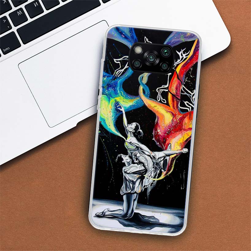 Ballerina Ballet Dancing Phone Case For Xiaomi Poco X3 GT X4 NFC M4 Pro M3 M2 F3 F2 F1 Mi Note 10 A3 A2 Lite A1 CC9E Fundas