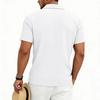 Mens European American Summer Jacquard Turn Down Collar Polo Shirt Business Casual
