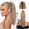 16" Short Straight Claw Clip in Ponytail Extension Synthetic Hairpieces for Women Daily Party
