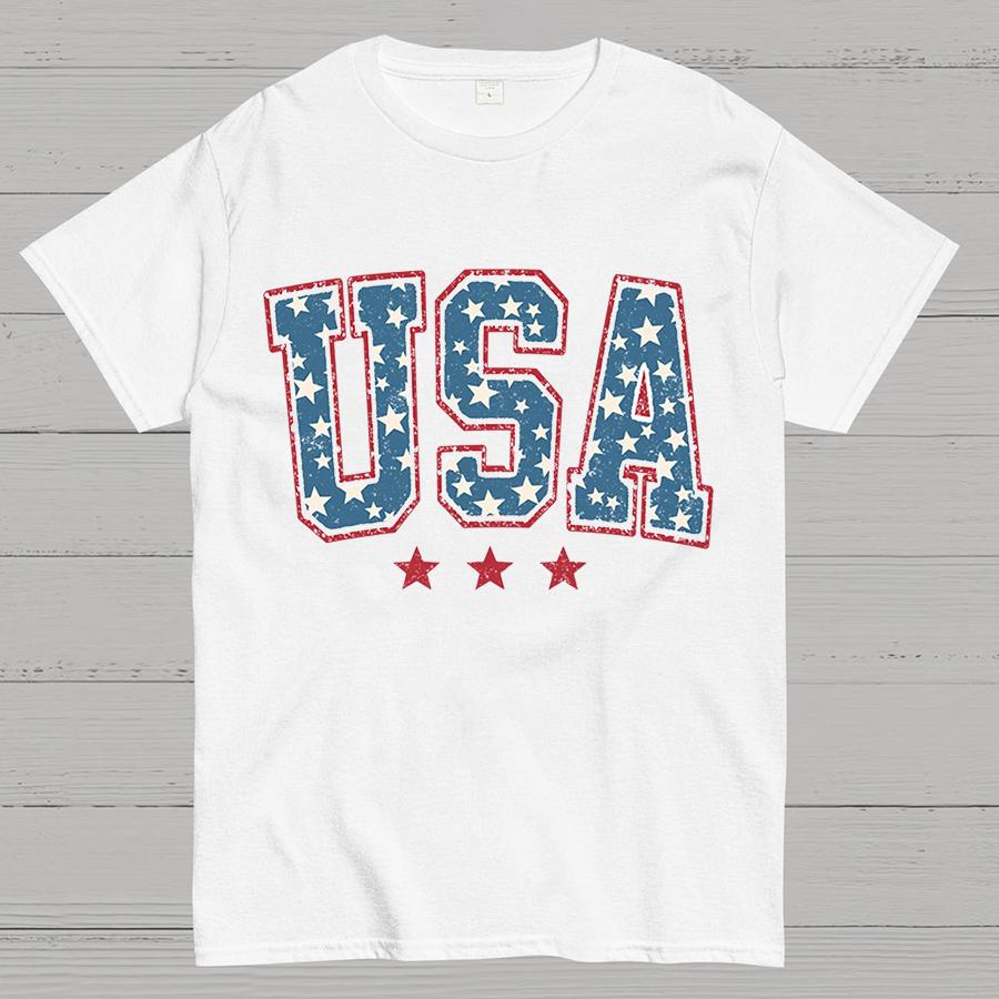 USA Stars and Stripes Geeky T-Shirt