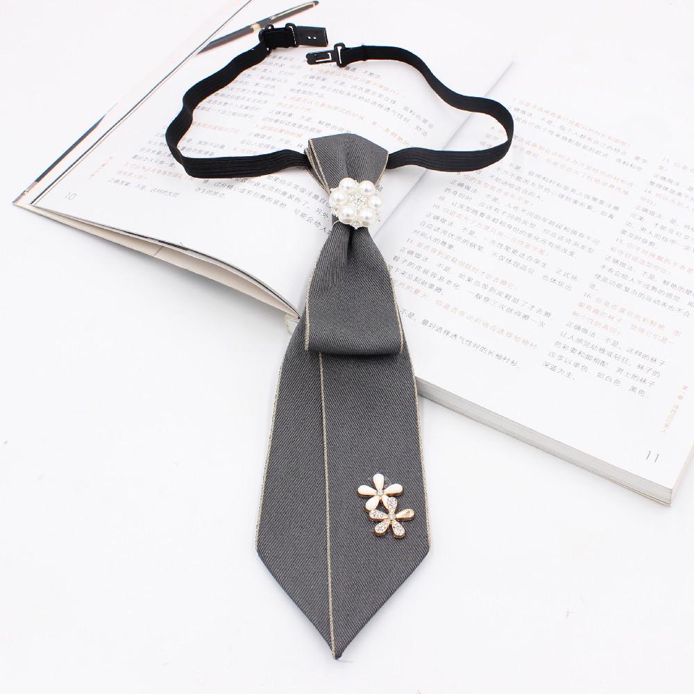 Korean Academy Style Pearl Bow Tie Ribbon (TS220)