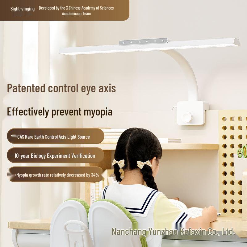 Children's Clip-On Desk Lamp - Full Spectrum Eye Protection for Study and Reading