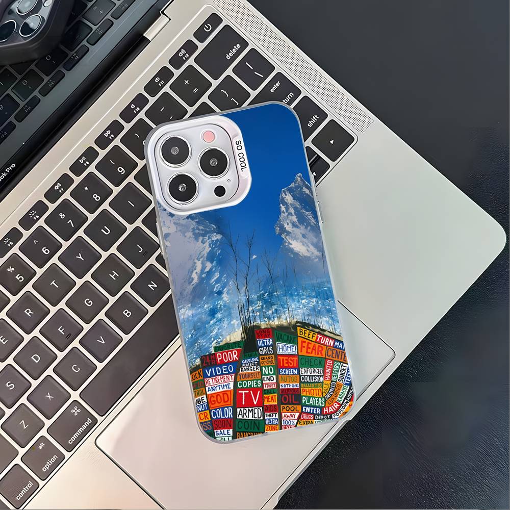 

R-Radiohead Band Rainbow For iPhone 17,16,15,14,13,12,11,Mini,Pro,E,SE4,XS,MAX White Candy Matte Cover iPhone13mini