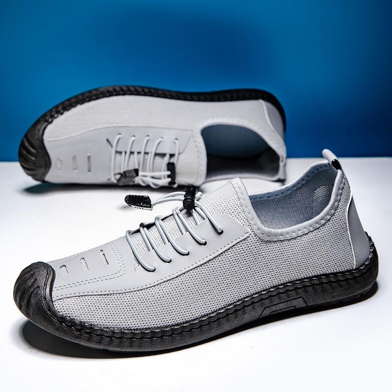 Summer Men's Shoes Casual Shoes New One-pedal Doudou Shoes Soft Sole Breathable Lightweight Dad Shoes Men's Single Shoes