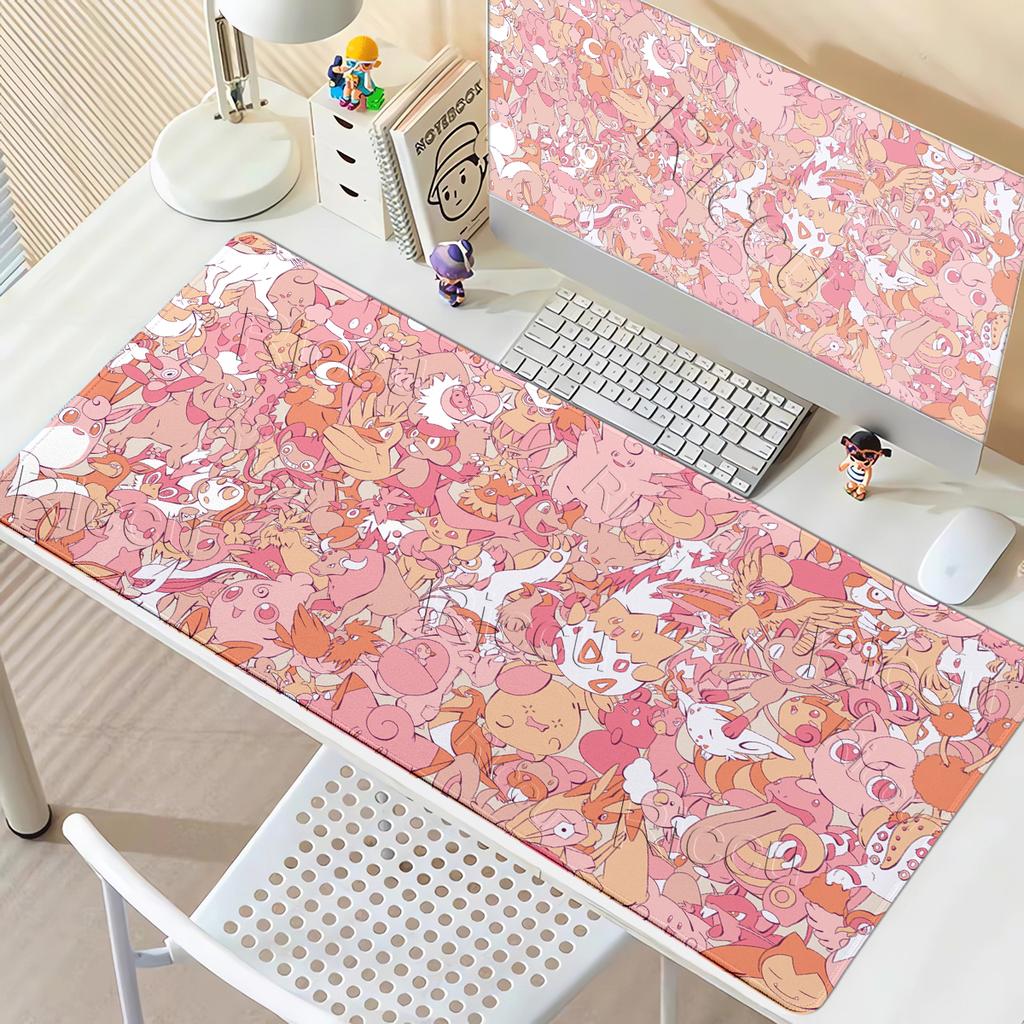 Computer Mouse Pad Pokemon Pattern Gaming MousePad Lock-Edge Large Table Mat Aesthetics Gamer Keyboard Desk Carpet Fast Delivery