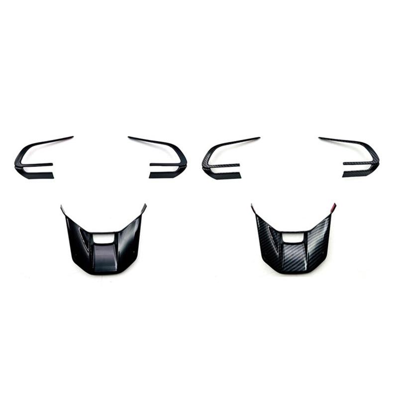 A03E-3Pcs Car Carbon Fiber Steering Wheel Panel Cover Trim For Toyota Veloz Avanza/Perodua Alza
