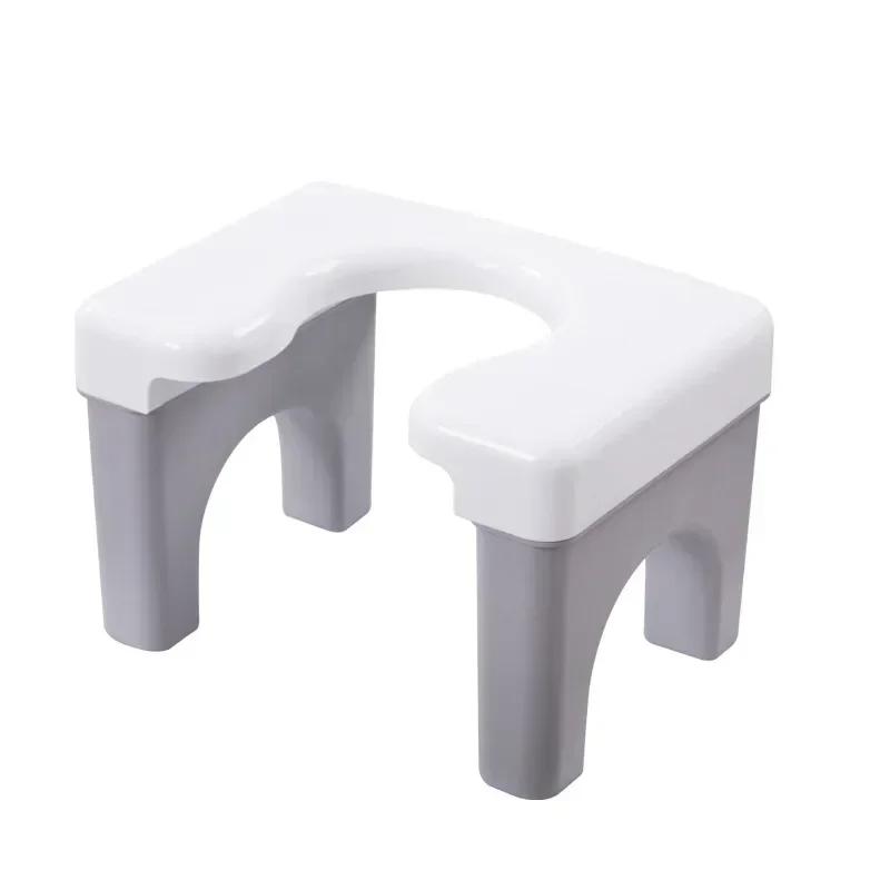 Squatting Toilet Stool Chair Non Slip Thick Household Widen Panel Sturdy Rounded Edge Easy To Wash Potty Chairs for Bathroom