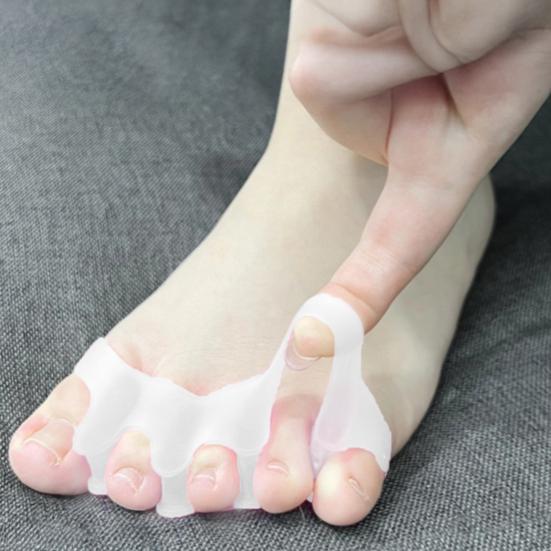 2Pcs Toe Separators for Overlapping Toes Soft Silicone Bunion Corrector for Men Women Reusable Ergonomic Spacer for Foot Alignment Hallux