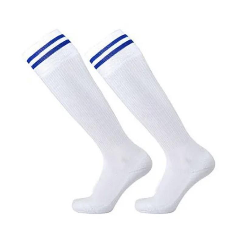 1Pair Soccer Socks Stripe Knee High Softball Baseball Team Sports Socks Breathable Football Socks for Men Women