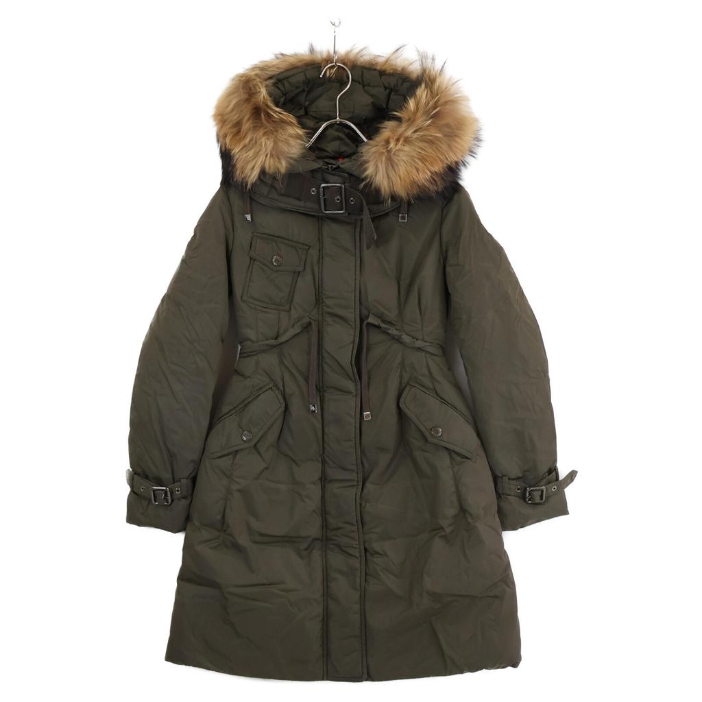 MONCLER [Domestic regular] PHALANGERE hoodie down with fur coat 00 khakiUsed