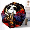 1pc Jack Nightmare before Christmas Pattern Automatic 3-Fold Umbrella, 8 Steel Frames, High-Value Folding Umbrella, Suitable for Office, Tra