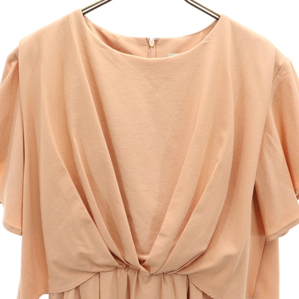 Nano Universe French Sleeve Flared Sleeve One Piece F Pink Women Used