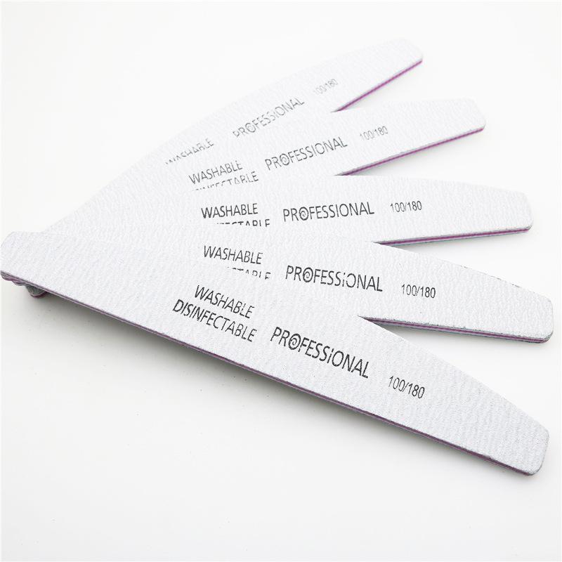 Professional Half-Moon Washable Nail File 100/180 Buffing Strip, In Stock