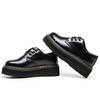 Lightweight - Thick Sole Hole Martin Shoes Women's Low Top Leather Casual Black Student Boots