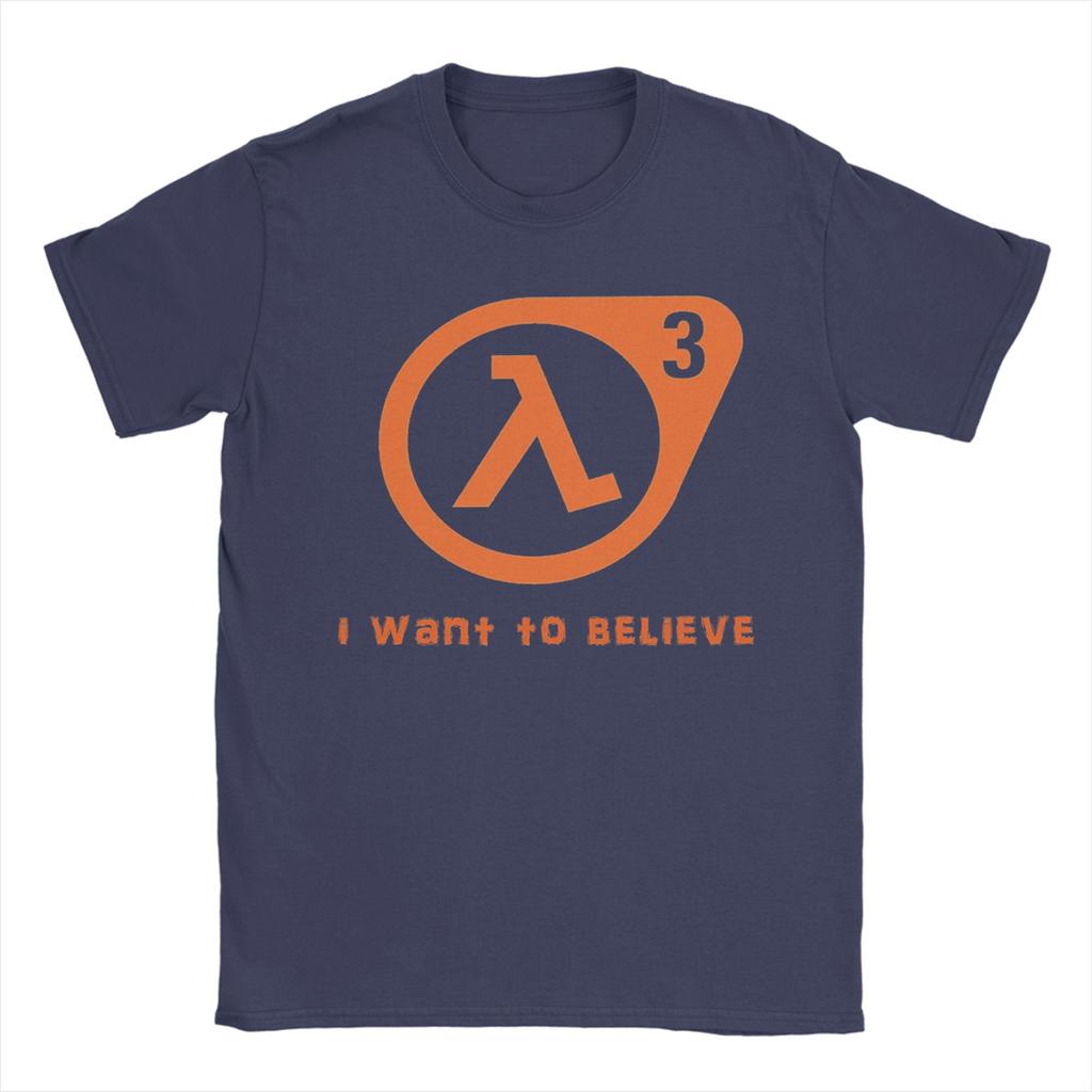 Creative Half Life I want to believe TShirts Unisex Crew Neck Cotton T Shirt  Short Sleeve Tee Shirt Gift Idea Tops