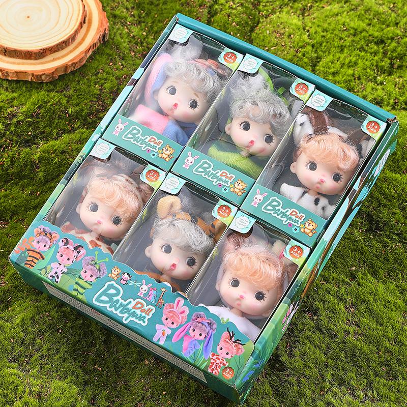 6Pcs/Set Kawaii Mini Reborn Baby Dolls With Clothes Cute Pocket Realistic Little Babies Girls Silicone Toys Birthday Gifts Kids