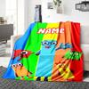 Custom Name City Colorful Cubes Party Blanket For Couch Bed Plush Cozy Fuzzy Blanket Super Soft Warm Blankets For Fall And Winter 0916152