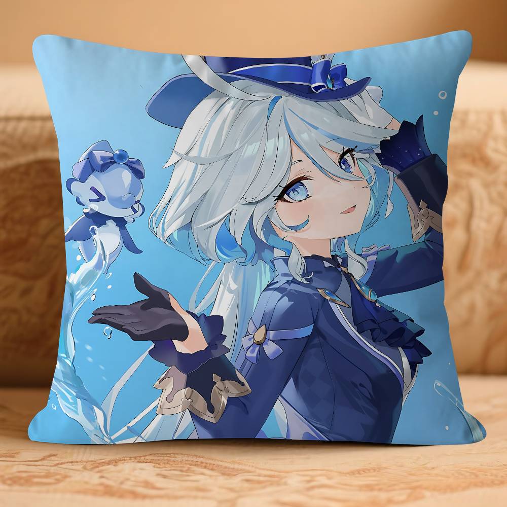 F-FurinaS Genshin ImpactS Kissenbezug Abnehmbar Waschbar Kissenbezug – Ganzjährig Weiches Leinen